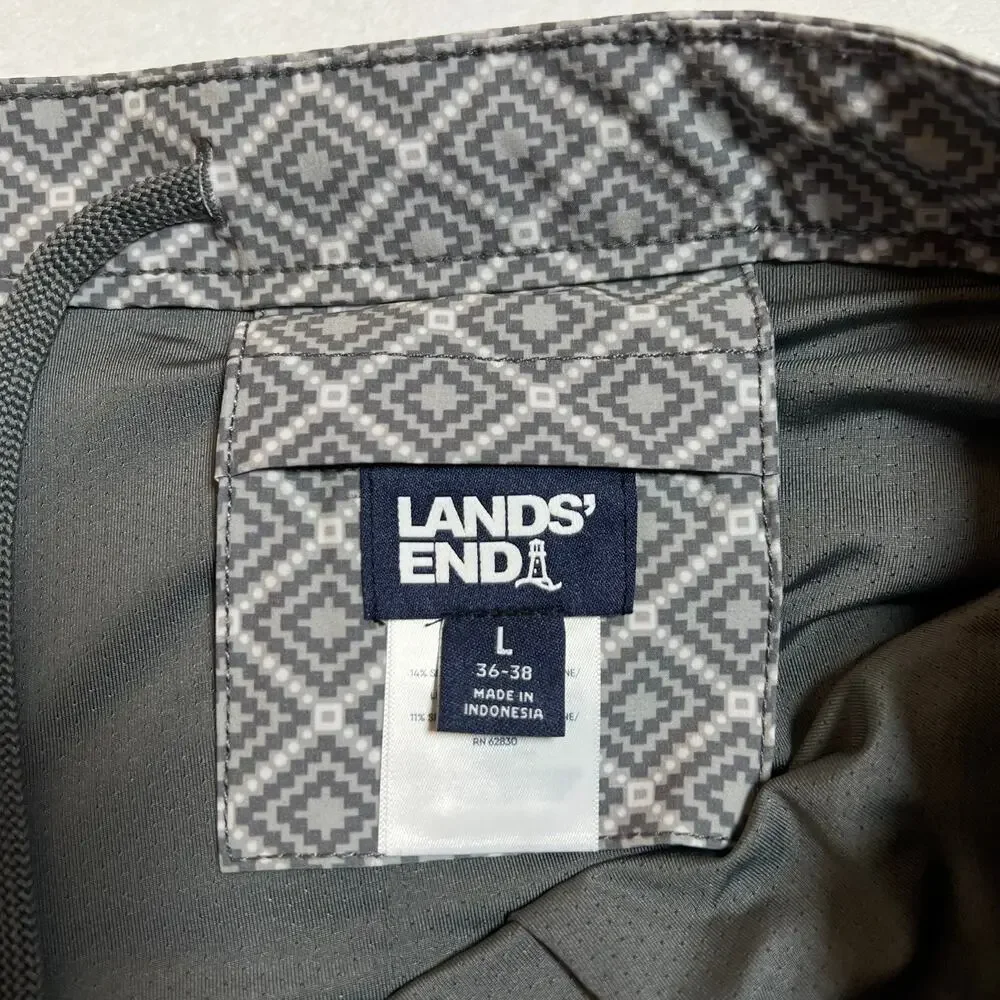 Lands' End Men's Geometric Sunset Swim Trunks Size L (36-38) Vacation Summer
